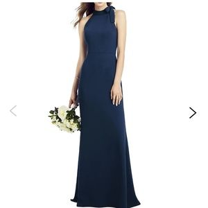 After Six dress- halter with tie neck